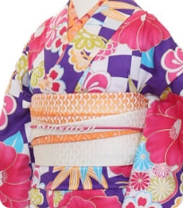 Examples of rental kimono Retro-modern