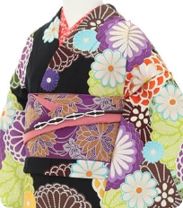 Examples of rental kimono Retro-modern