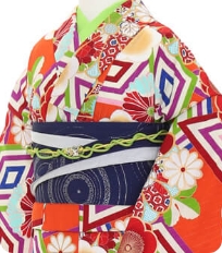 Examples of rental kimono Retro-modern