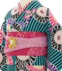 Examples of rental kimono Retro-modern