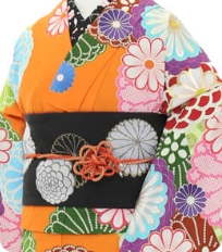 Examples of rental kimono Retro-modern