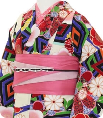 Examples of rental kimono Retro-modern